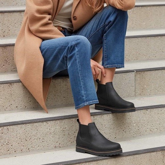 Birkenstock Stalon Leather Slip On Chelsea Boots